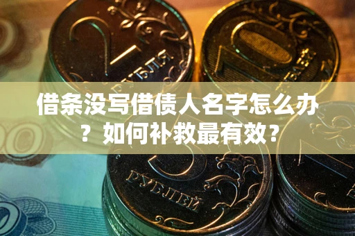济南借条没写借债人名字怎么办？如何补救最有效？